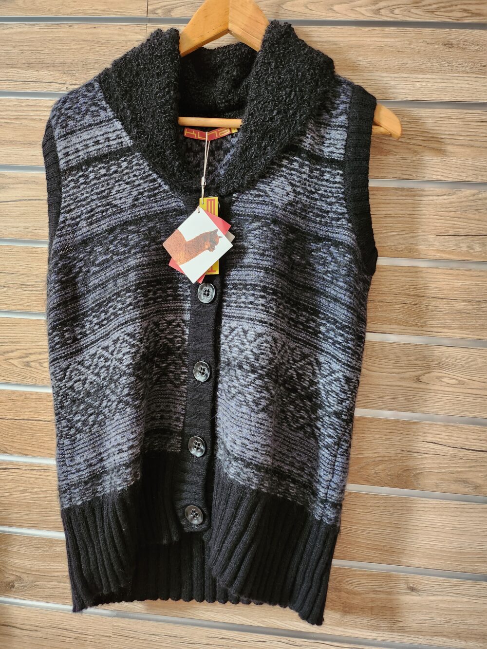 Ärmellose Weste aus Alpakawolle